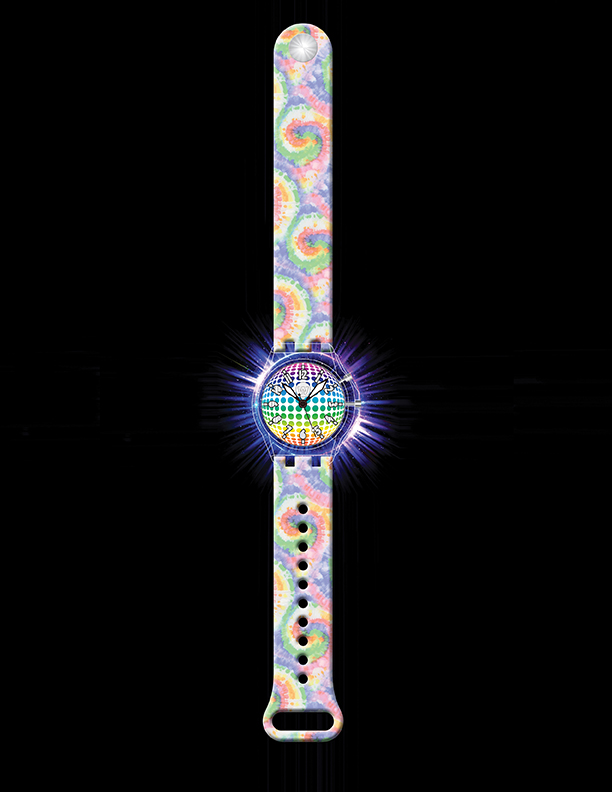 Tropical Tie Dye - Watchitude Glow - Led Light-up Watch image number 2