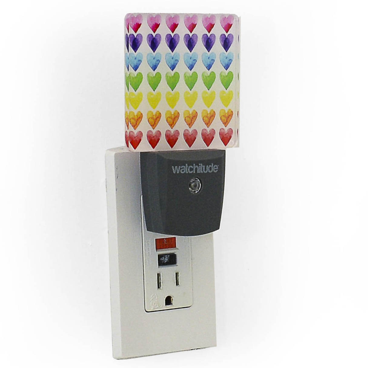 Watercolor Hearts - Watchitude LED Night Light image number 0