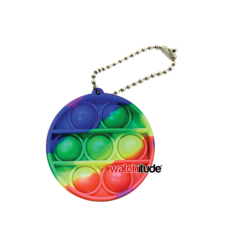 Circle keychain, Rainbow - Watchitude Bubble Popping Toy