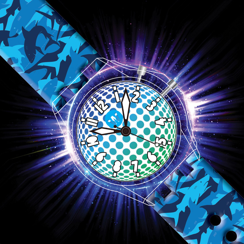 Sharks Camo - Light Up Watch - Watchitude Glow image number 1