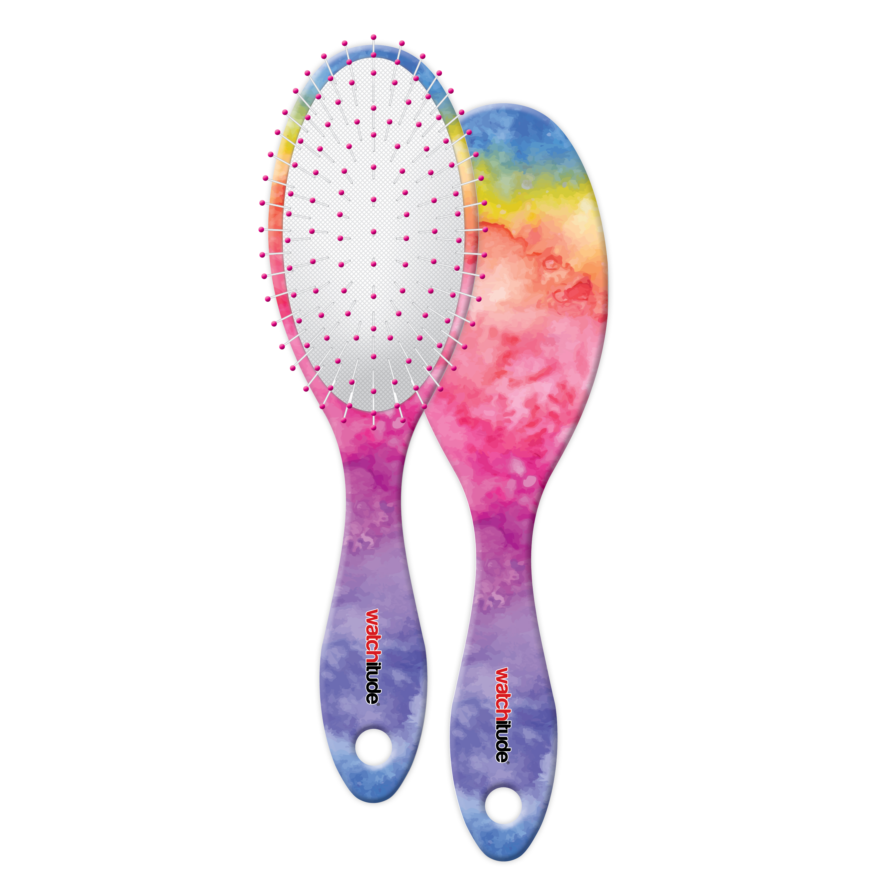 Rainbow Tie Dye - Watchitude Scented Hairbrush image number 0