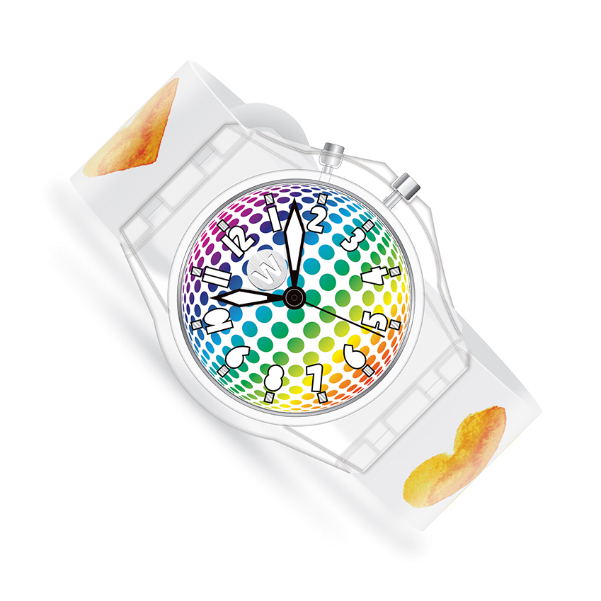Watercolor Hearts - Watchitude Glow - Led Light-up Watch