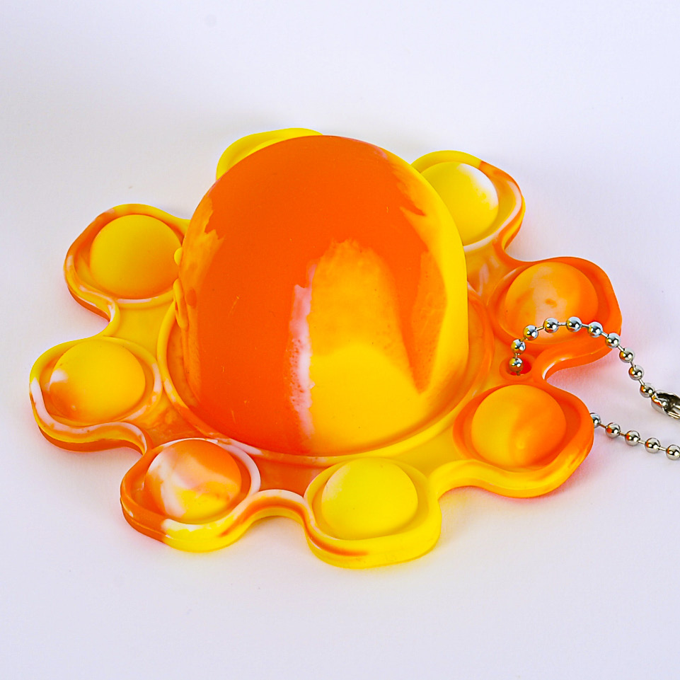 Fire Octopop'd keychain - Watchitude Bubble Popping Toy image number 0