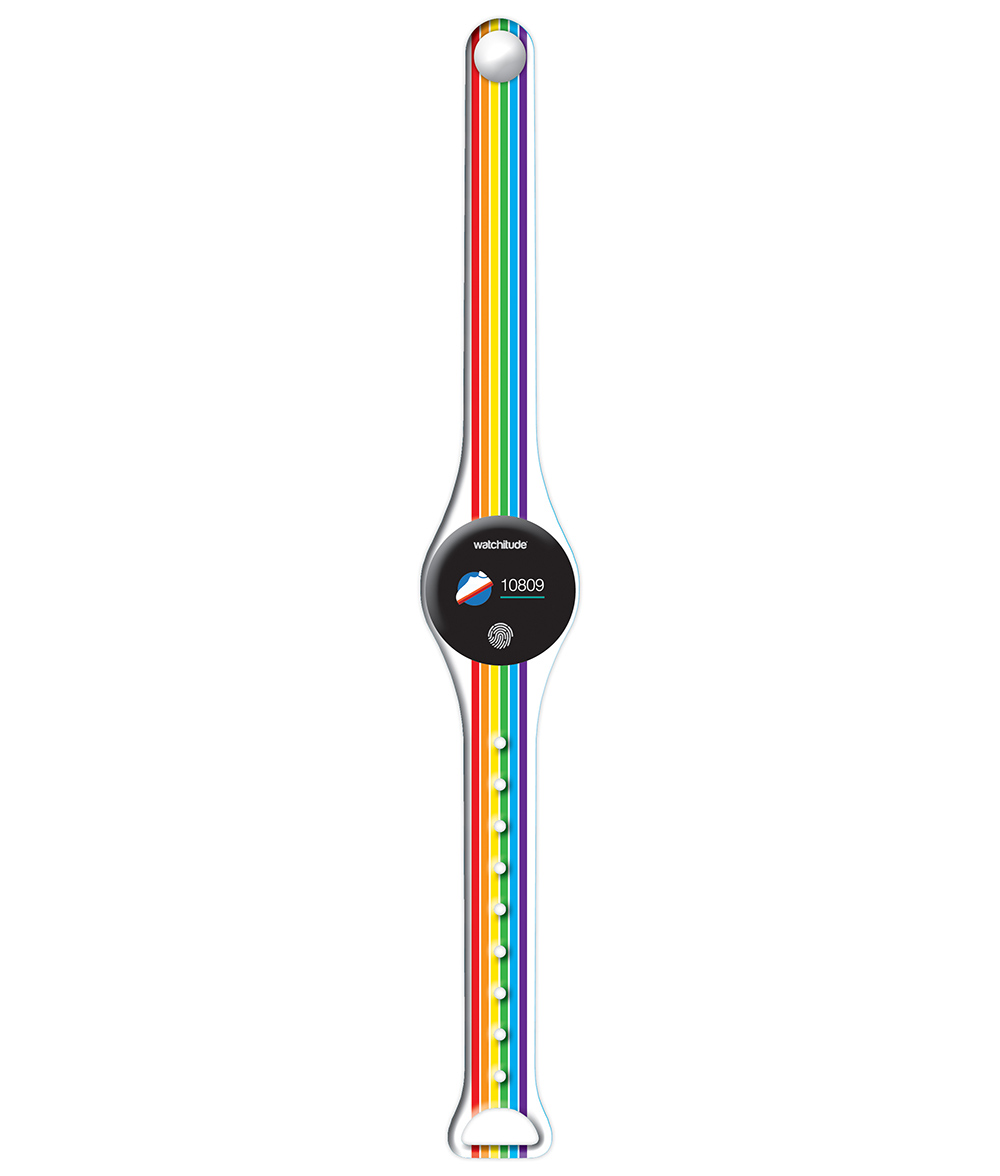 Rainbow Stripes - Watchitude Move 2 | Blip Watch Band (Band Only) image number 1