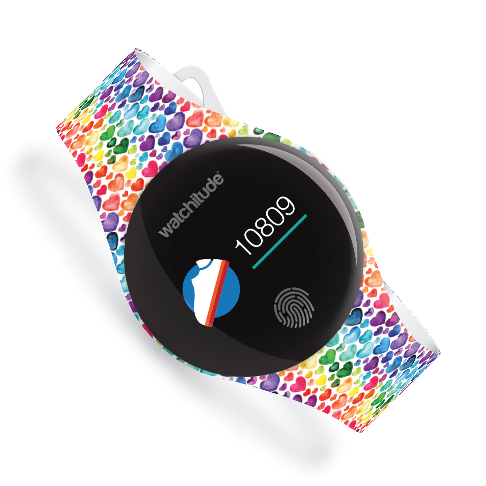 Rainbow Hearts - Watchitude Move 2 - Kids Activity Plunge Proof Watch