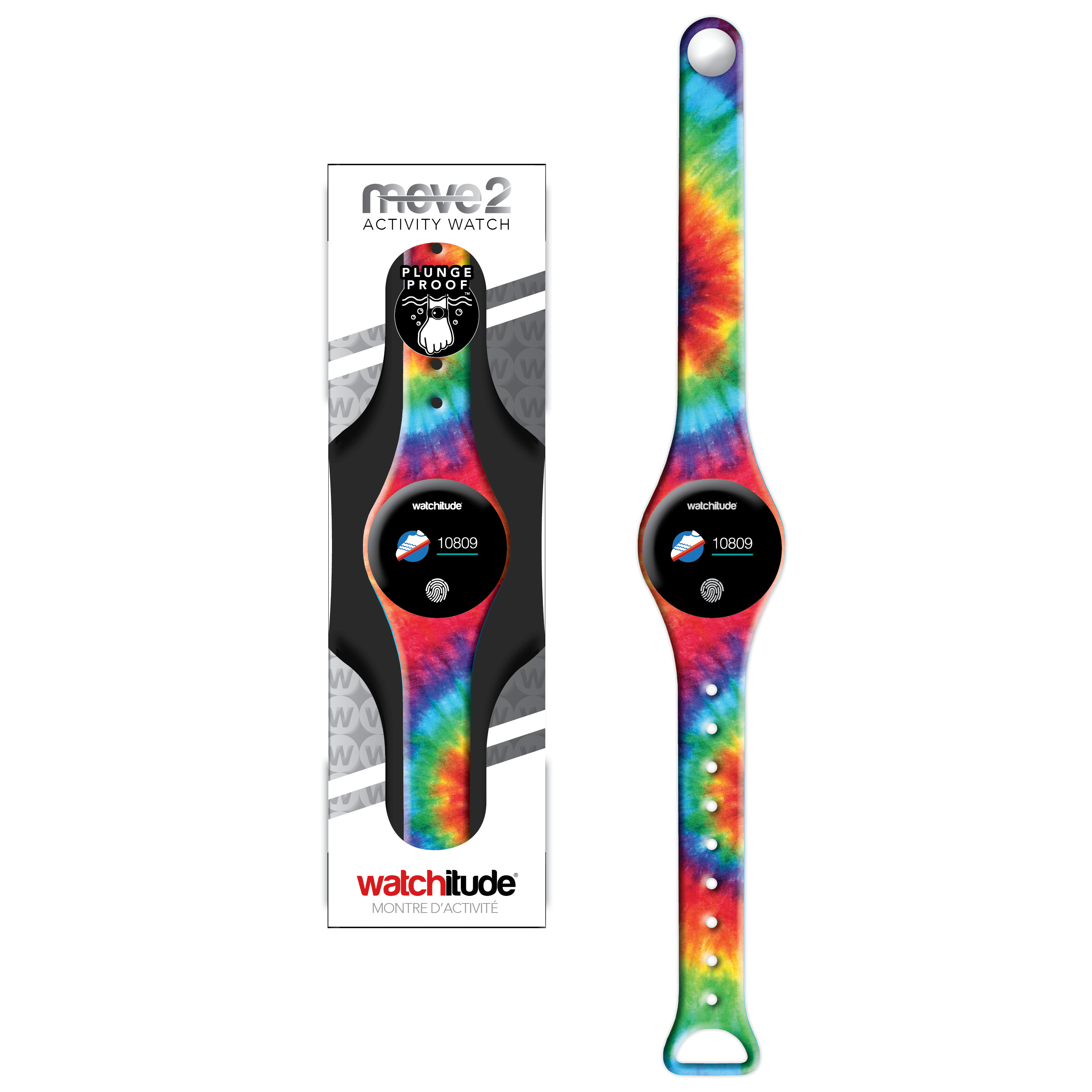 Tie Dye - Watchitude Move 2 - Kids Activity Plunge Proof Watch