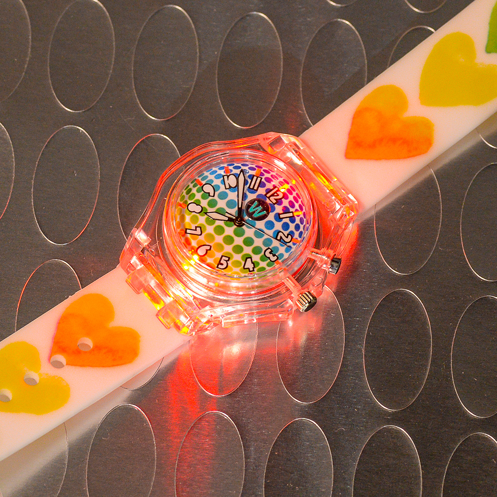 Watercolor Hearts - Watchitude Glow - Led Light-up Watch image number 3