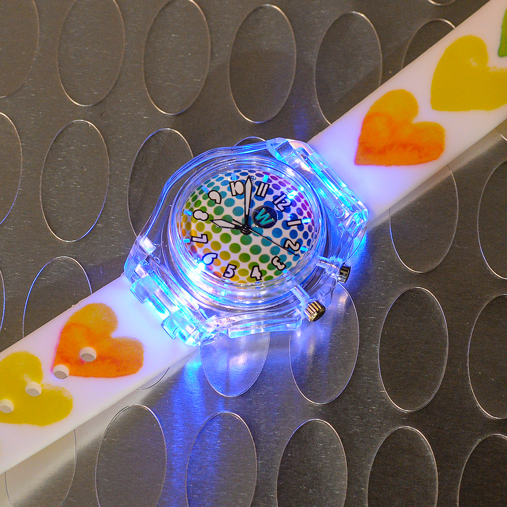 Watercolor Hearts - Watchitude Glow - Led Light-up Watch image number 5