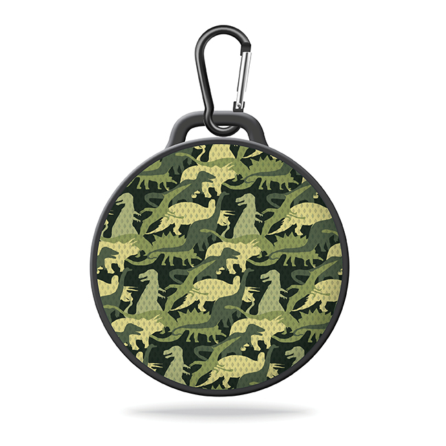 Dino Camo - Jammed 2 Go by Watchitude - Round Bluetooth Speaker image number 0