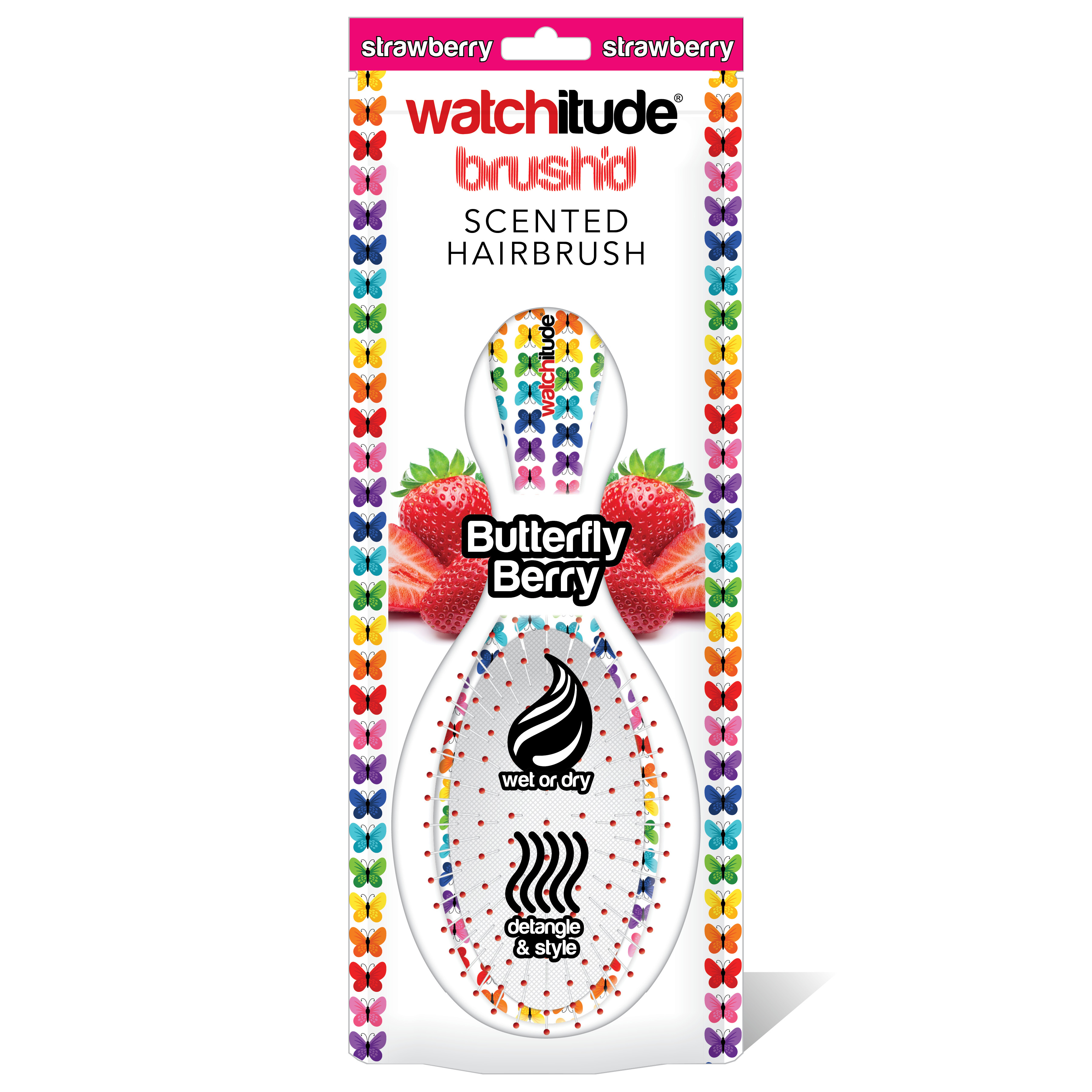 Butterfly Berry - Scented Hair Brush by Watchitude image number 2