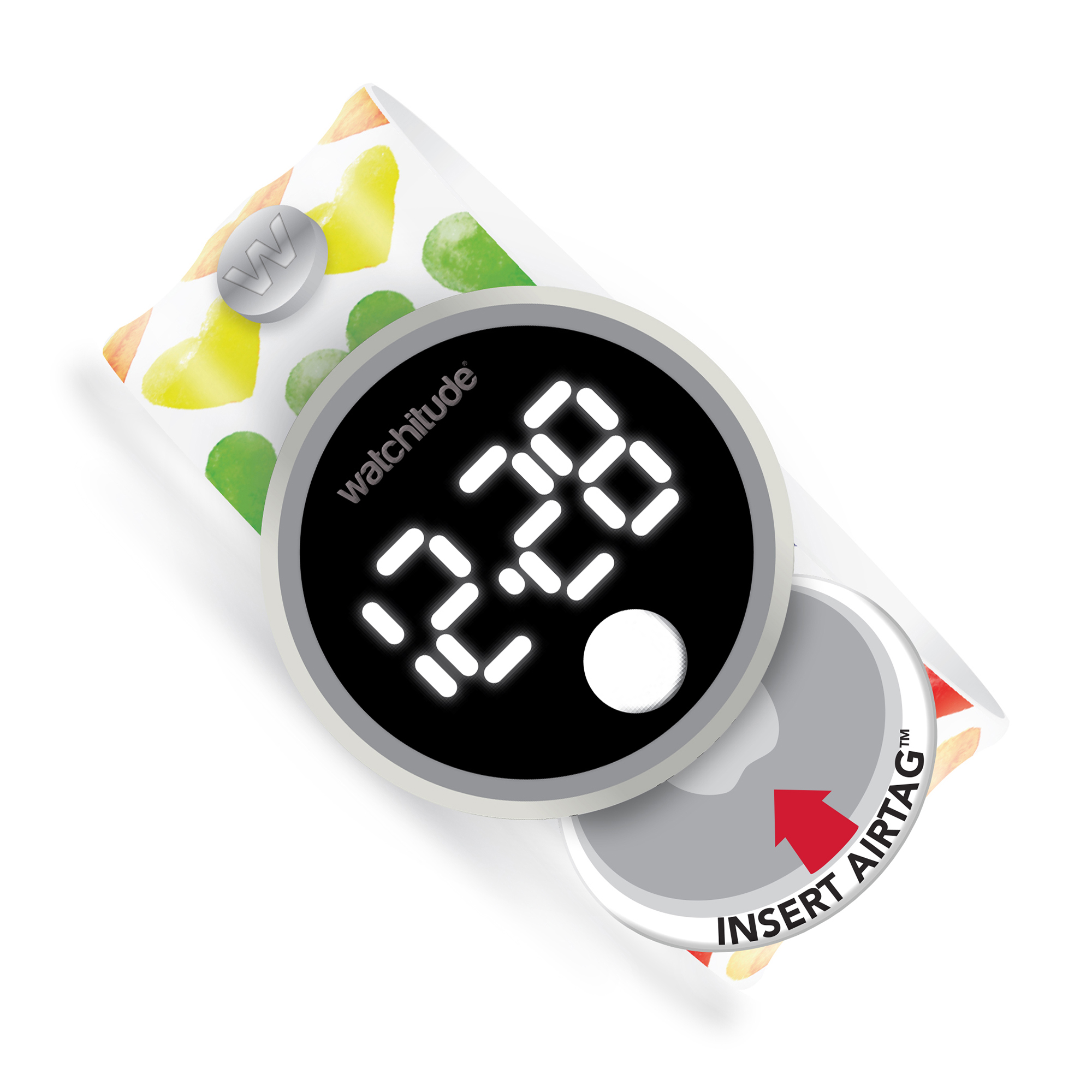 Tag’d Trackable Watch - Watercolor Hearts