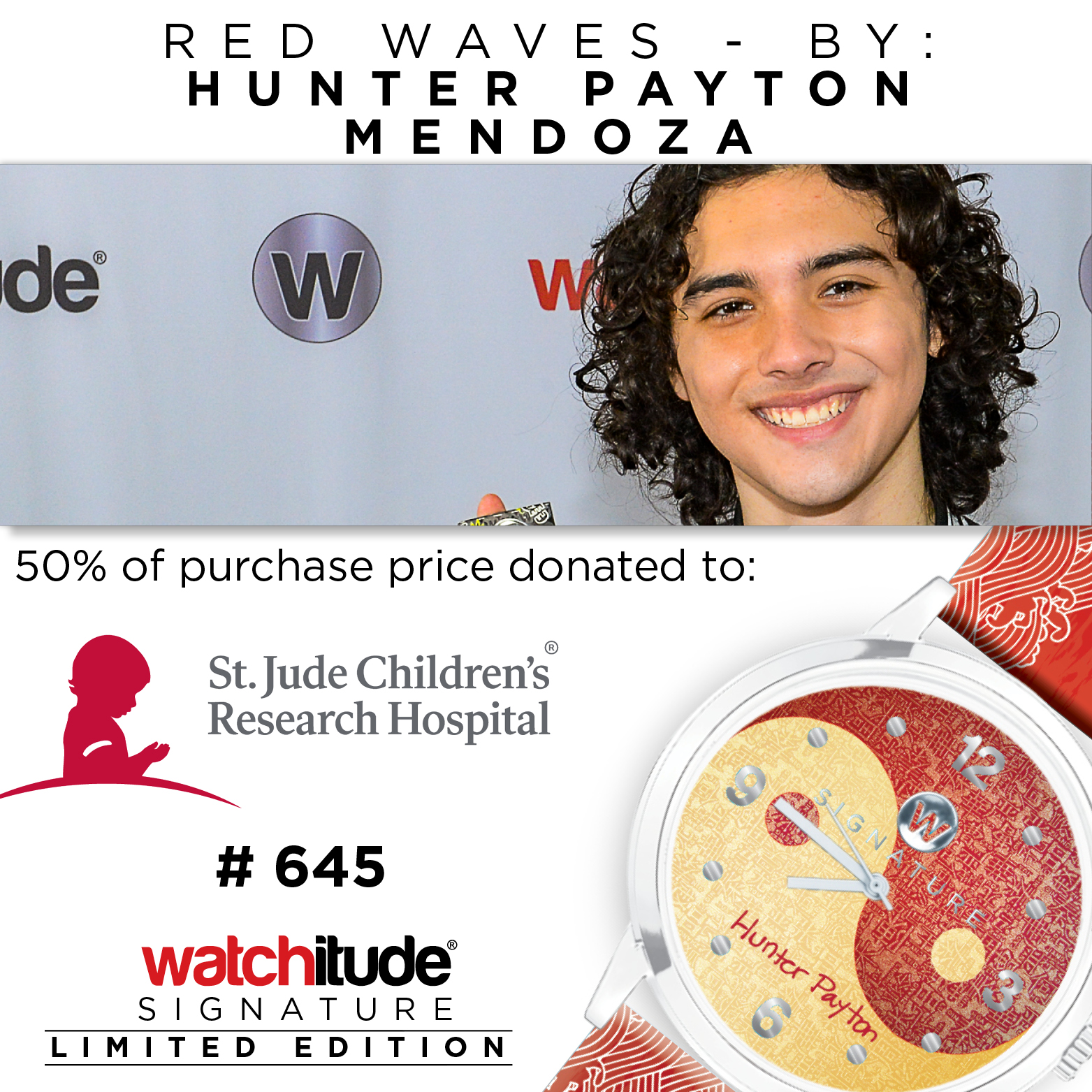 Red Waves - Hunter Payton Mendoza Signature watch