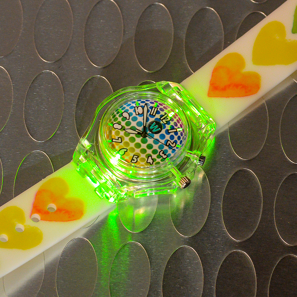 Watercolor Hearts - Watchitude Glow - Led Light-up Watch image number 8