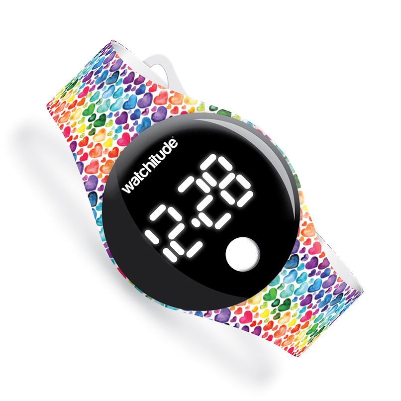 Rainbow Hearts - Watchitude Blip - Digital Watch