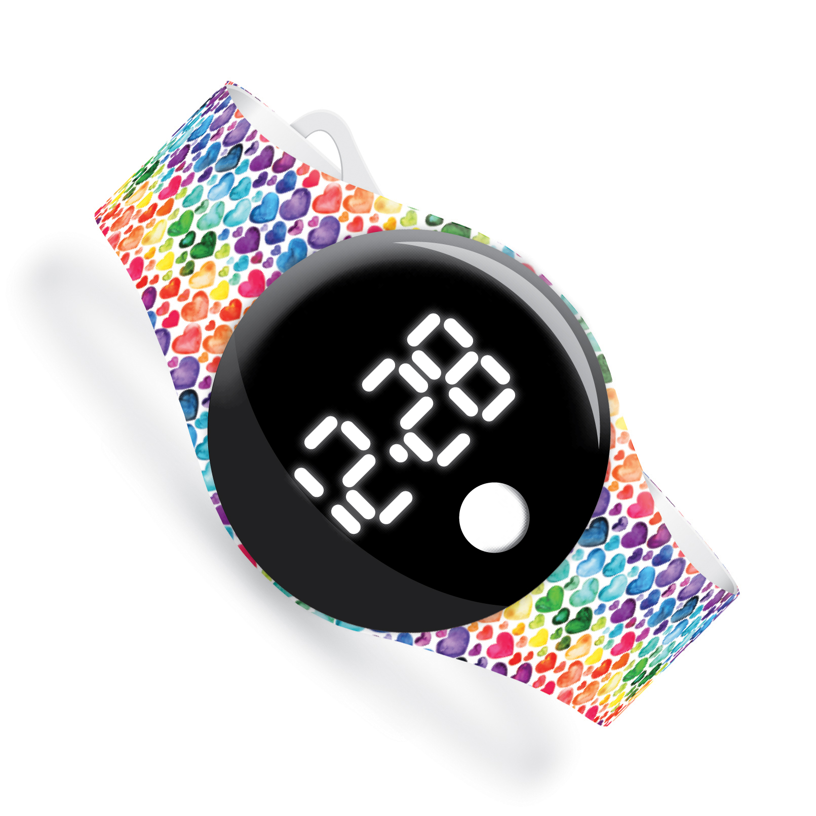 Rainbow Hearts - Watchitude Blip - Digital Watch image number 0