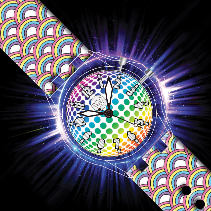 Tropical Tie Dye - Watchitude Glow - Led Light-up Watch