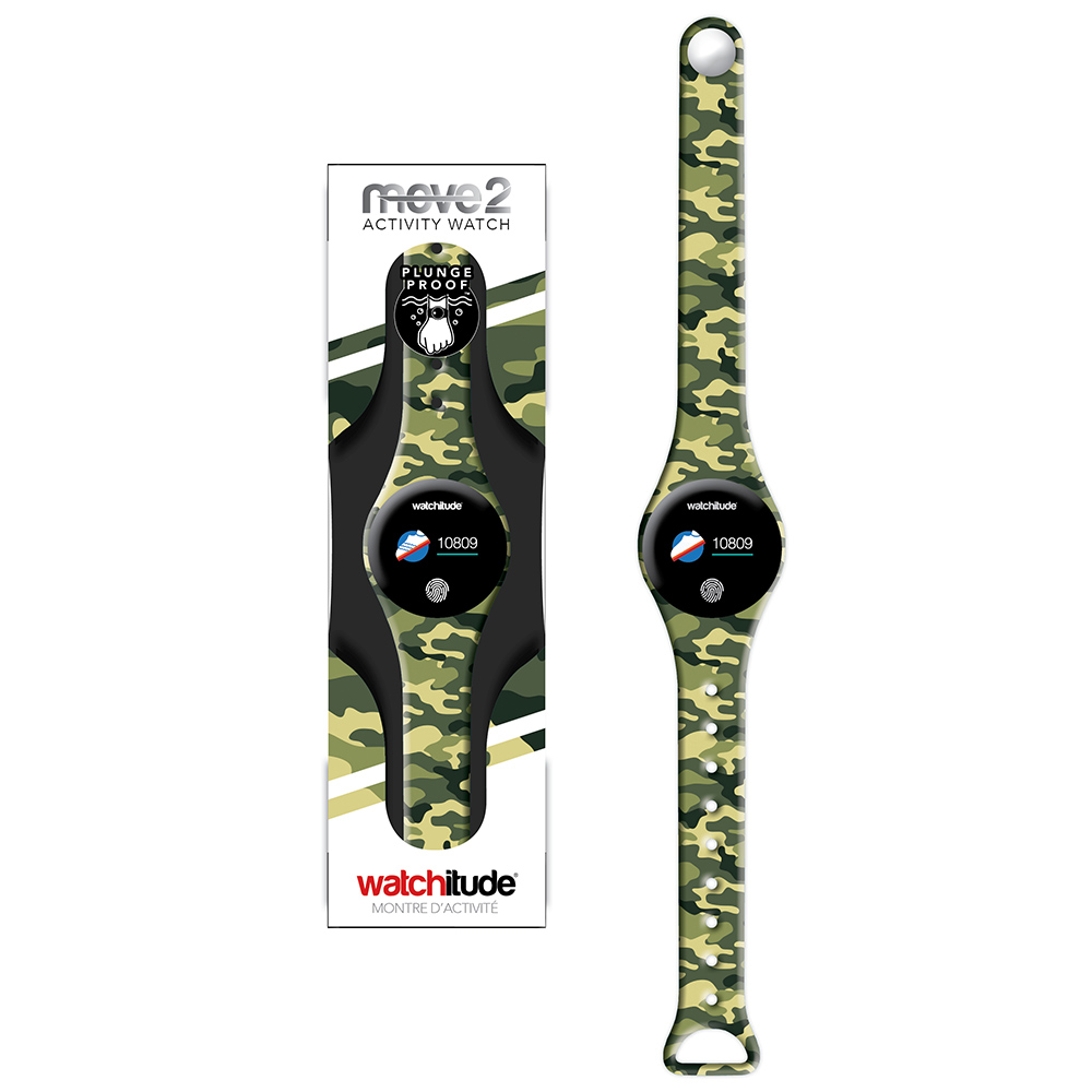 Army Camo - Watchitude Move2 - Kids Activity Plunge Proof Watch