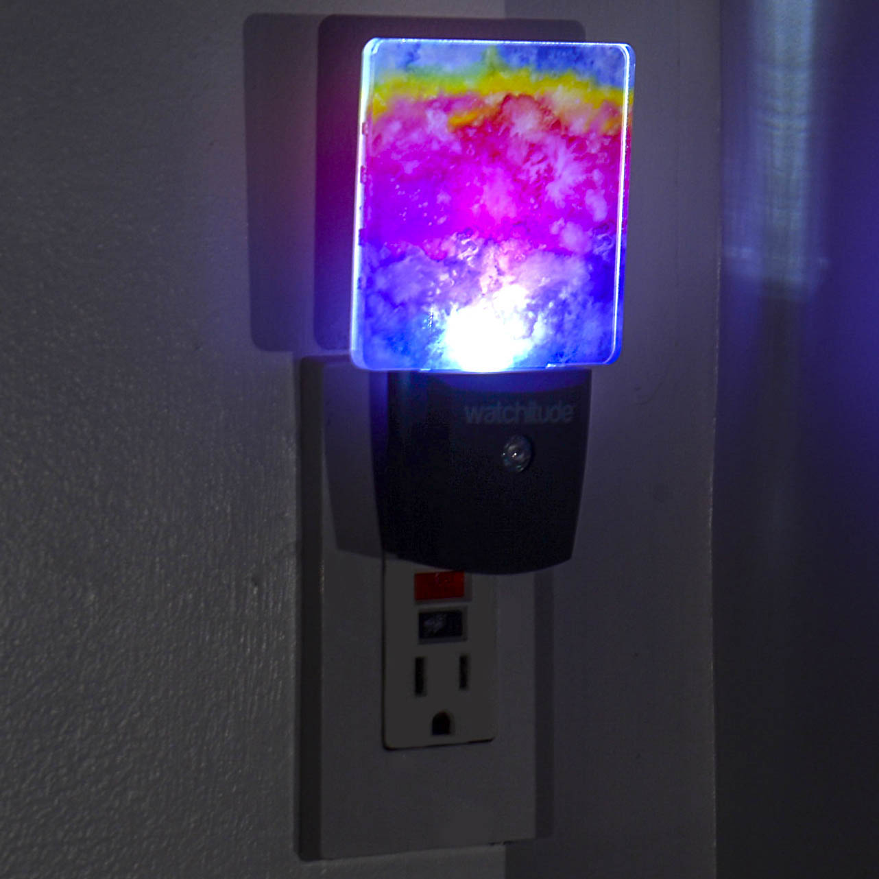 Rainbow Tie Dye - Watchitude LED Night Light image number 1