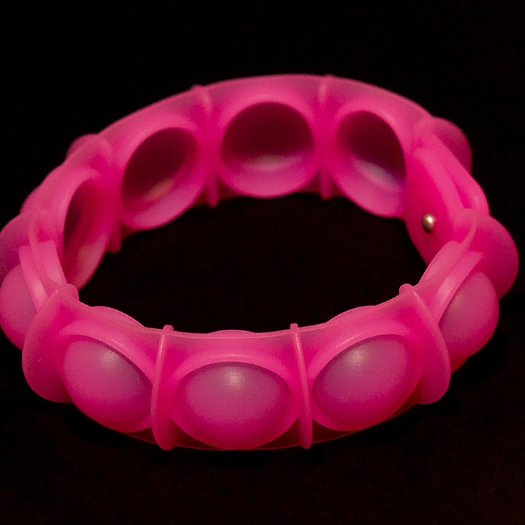 Pink Glow - Glow in the Dark Bracelet - Watchitude Bubble Popping Toy