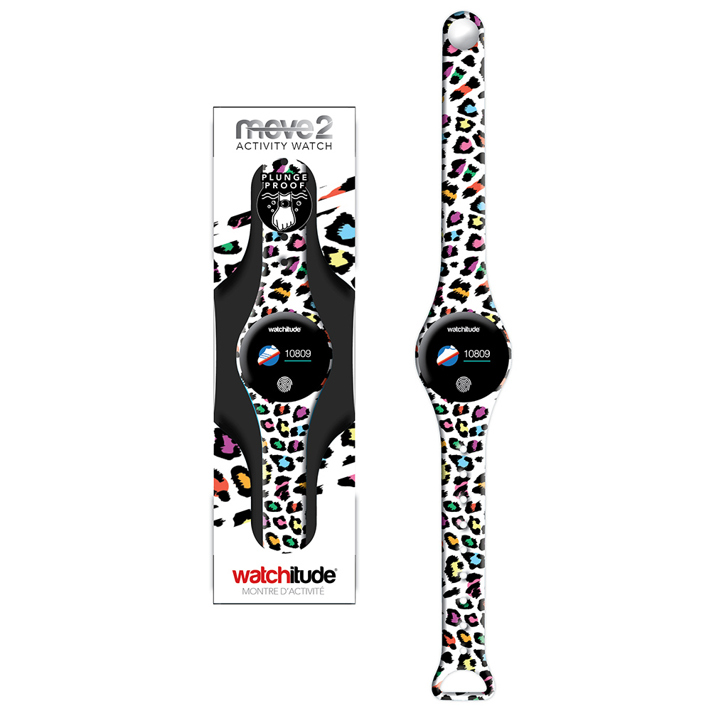 Leopard Camo - Watchitude Move2 - Kids Activity Plunge Proof Watch