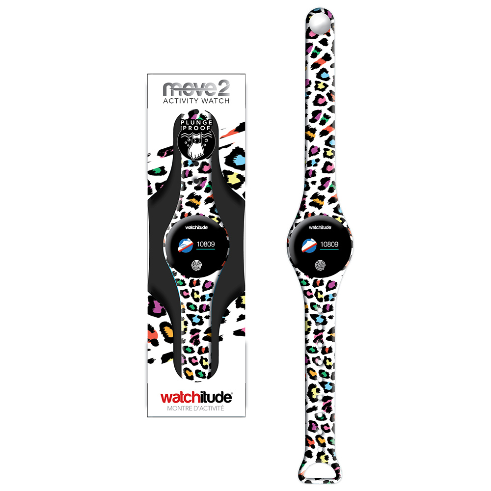 Leopard Camo - Watchitude Move2 - Kids Activity Plunge Proof Watch image number 1