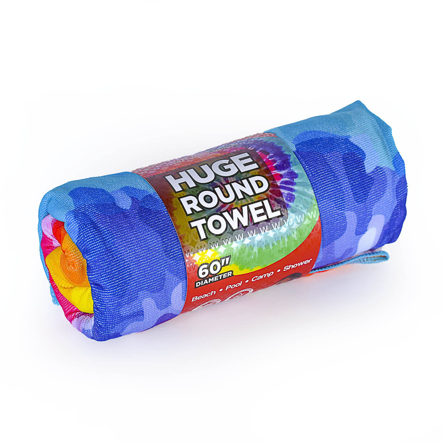 Tie Dye Swirl - Watchitude Huge Round Towel