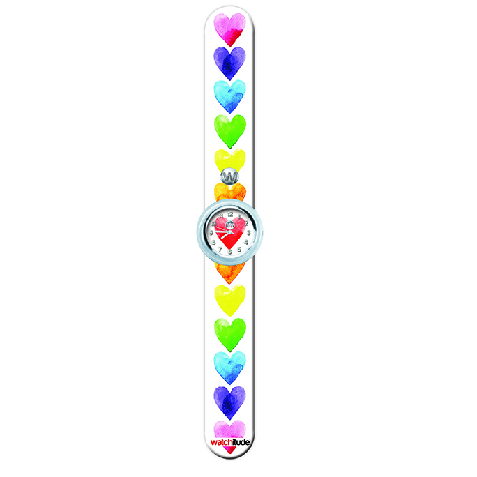 Watercolor Hearts - Watchitude Slap Watch