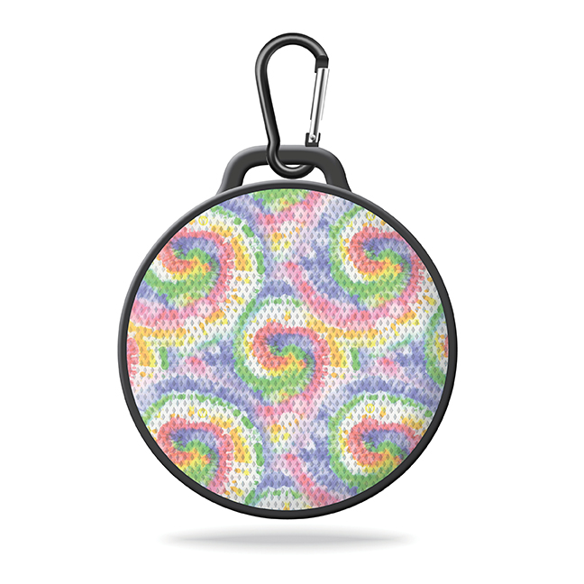 Tropical Tie Dye - Jammed 2 Go by Watchitude - Round Bluetooth Speaker