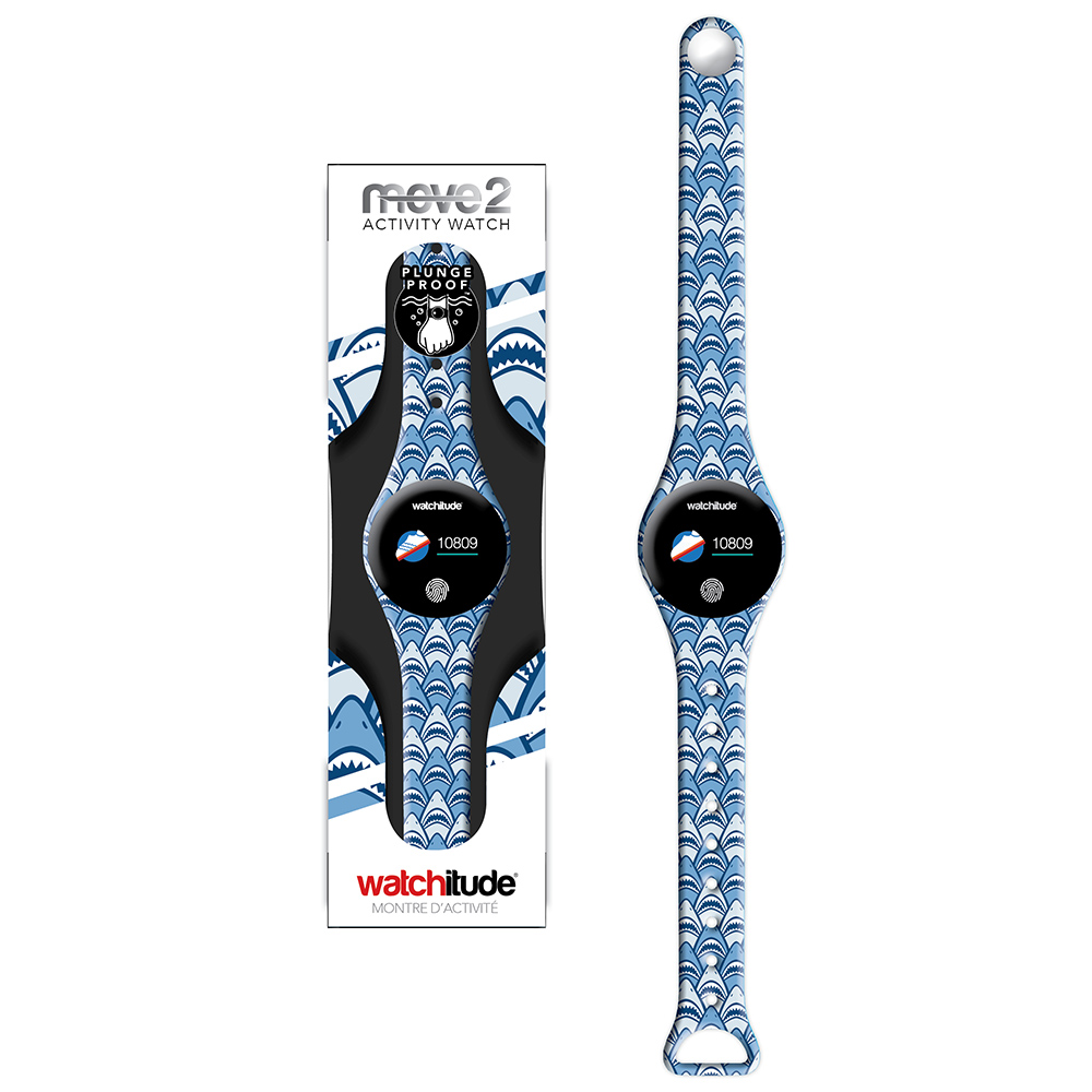 Shark Frenzy - Watchitude Move2 - Kids Activity Plunge Proof Watch