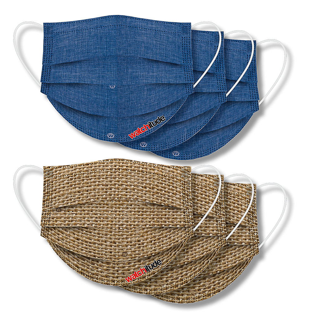 Burlap & Blue Linen - Watchitude Face Masks (6-pack)